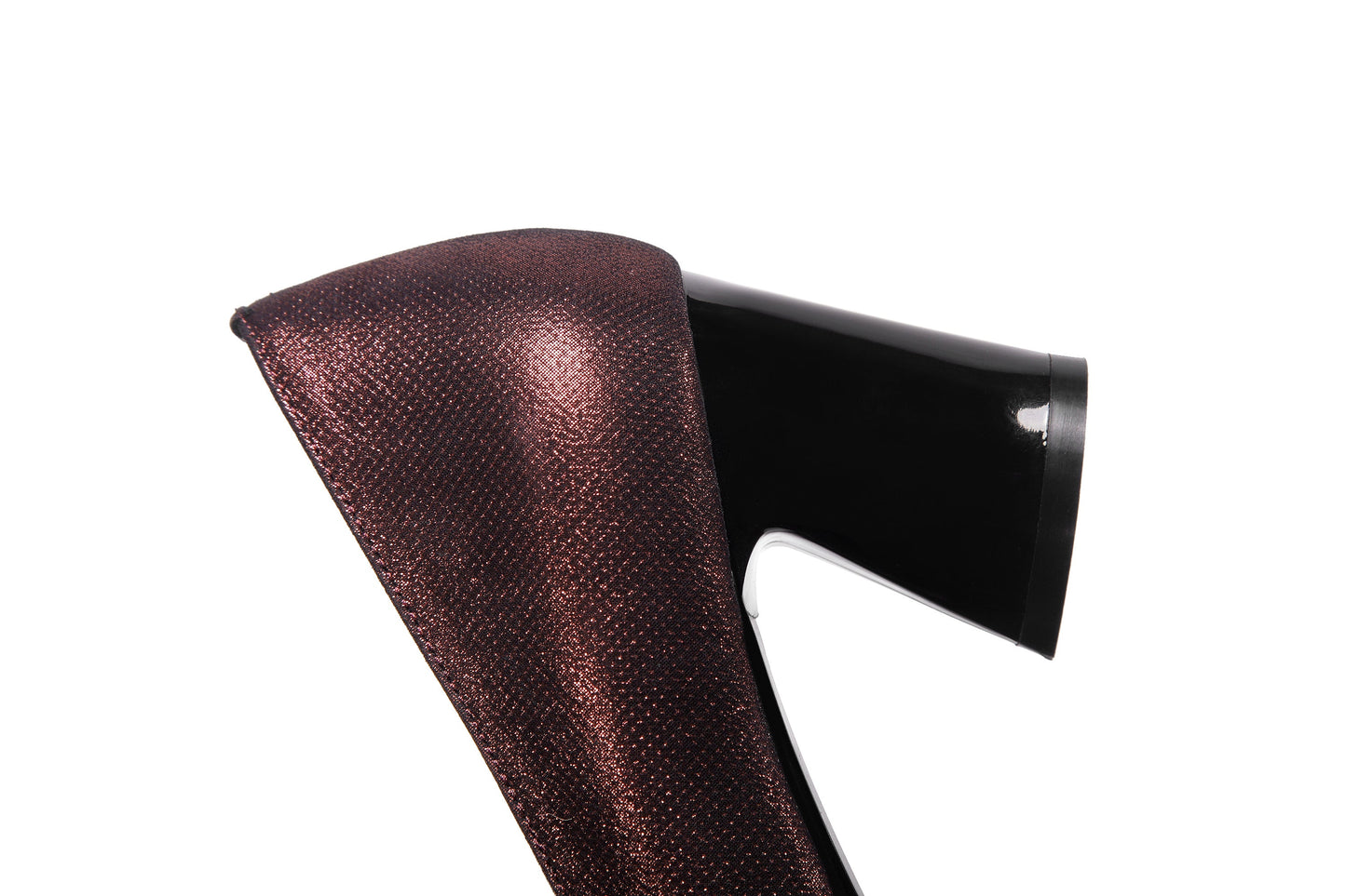 Nine Seven Women's Handmade Leather Glossy Pointed Toe Mid Heel Slip On Loafer Pumps with Cute Bowtie