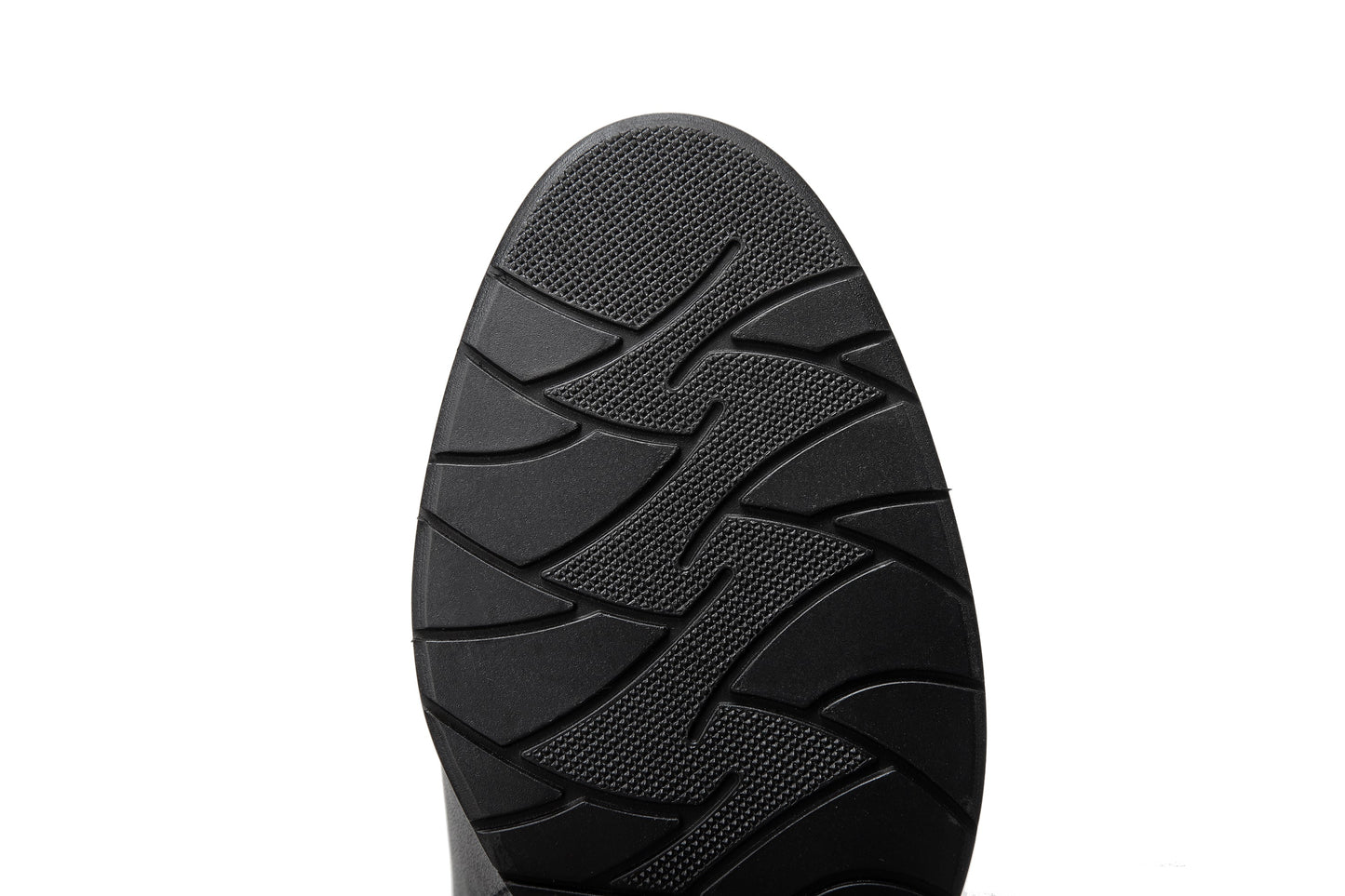 Nine Seven Women's Round Toe Genuine Leather Handmade Dual Zippers Chunky Heels Classic Mid-Calf Boots