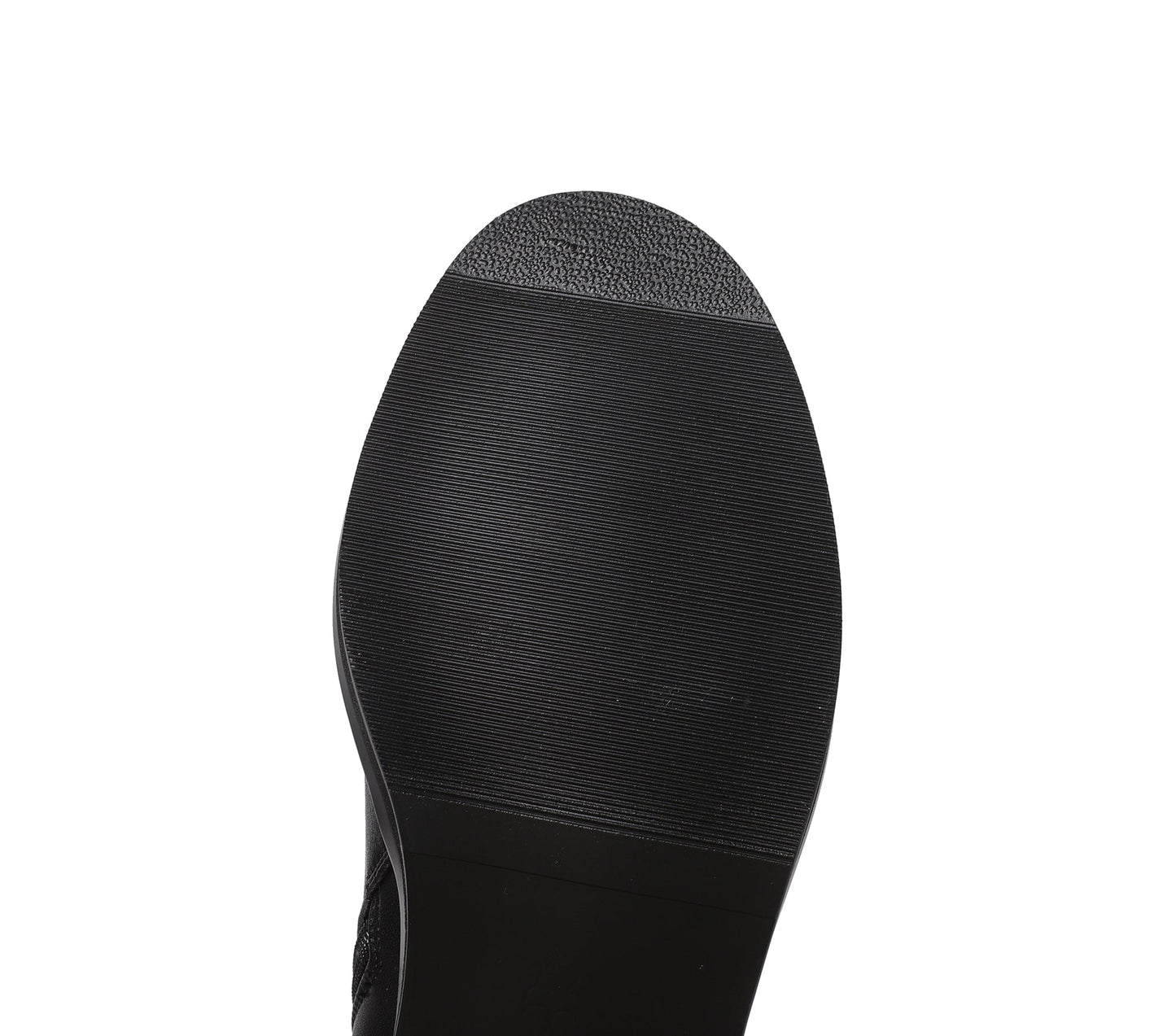 Nine Seven Round Toe Genuine Leather Handmade Side Zipper Comfort Low Chunky Heels Women's Knee High Boots