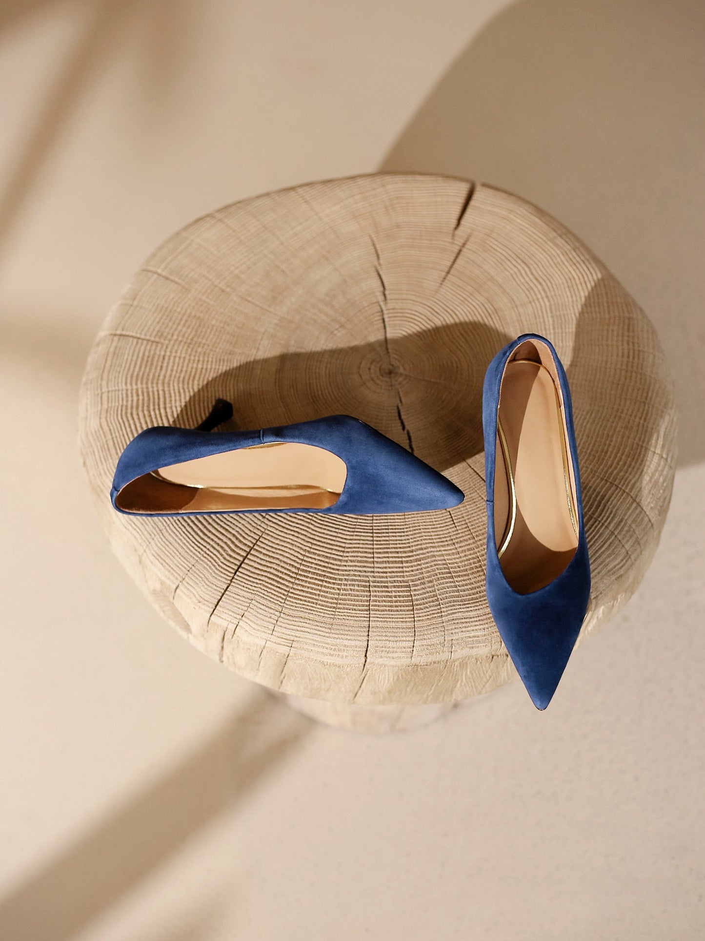 Nine Seven Handmade Suede Leather Women's Clear Pointed Toe Mid Heel Slip On Loafer Pumps