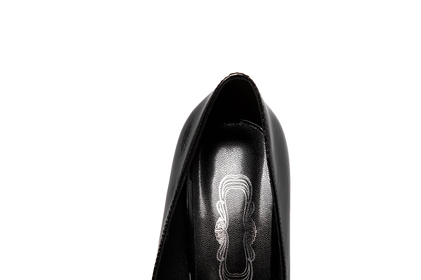 Nine Seven Women's Handmade Glossy Patent Leather Pointed Toe High Block Heel Slip On Modern Pumps with Bowknot and Litter Flower Decor