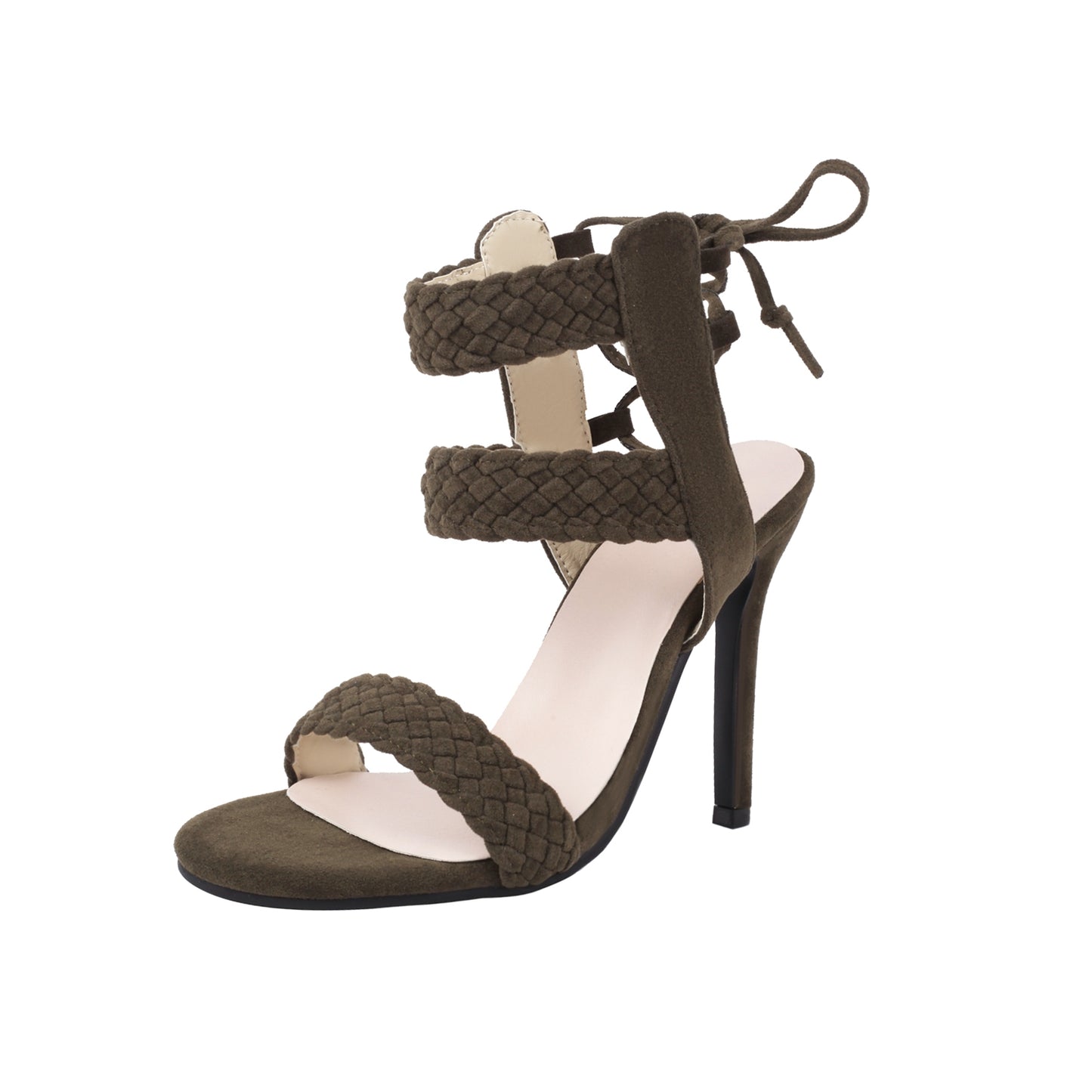 Nine Seven Women's Handmade Lace Up Stiletto Heel Weeding Sandal Shoes