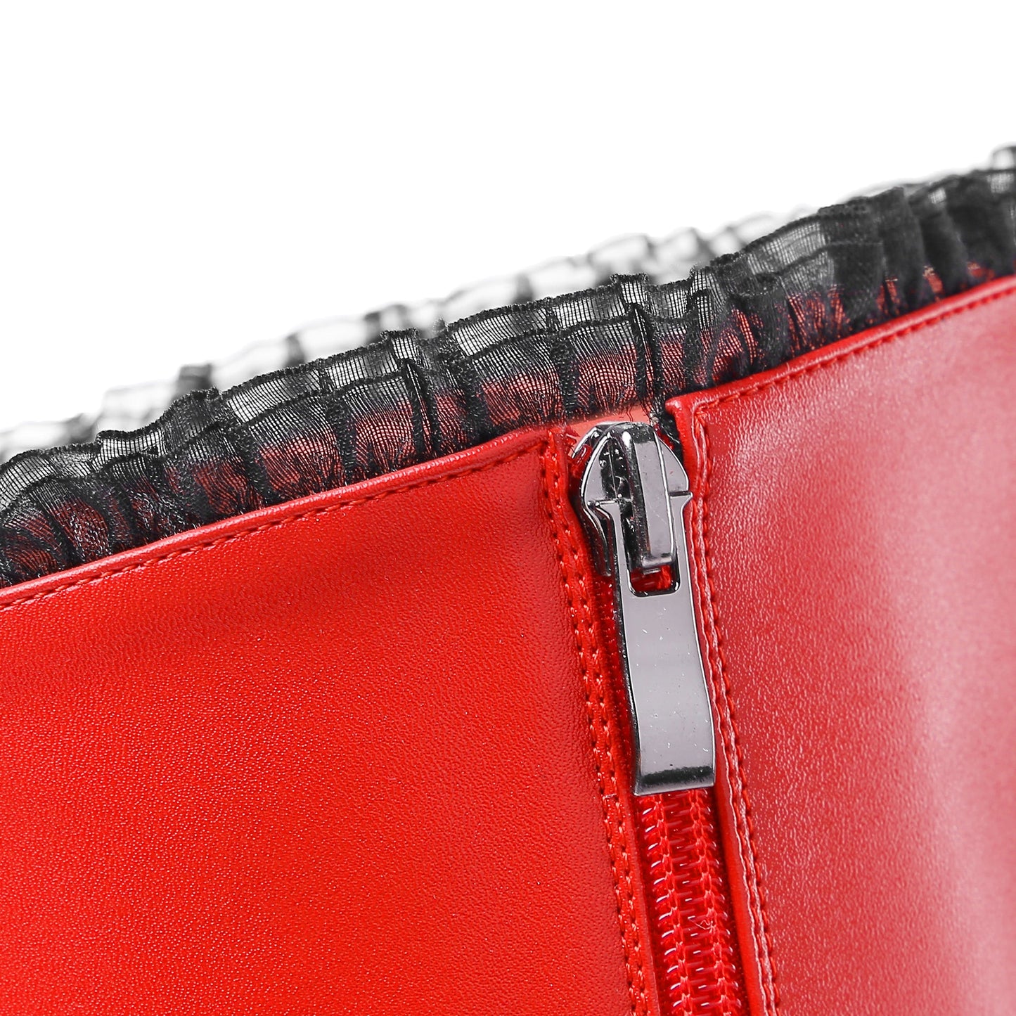 Nine Seven Genuine Leather Women's Handmade Round Toe Side Zip Up High Chunky Heel Over the Knee Boots with Cool Buckle