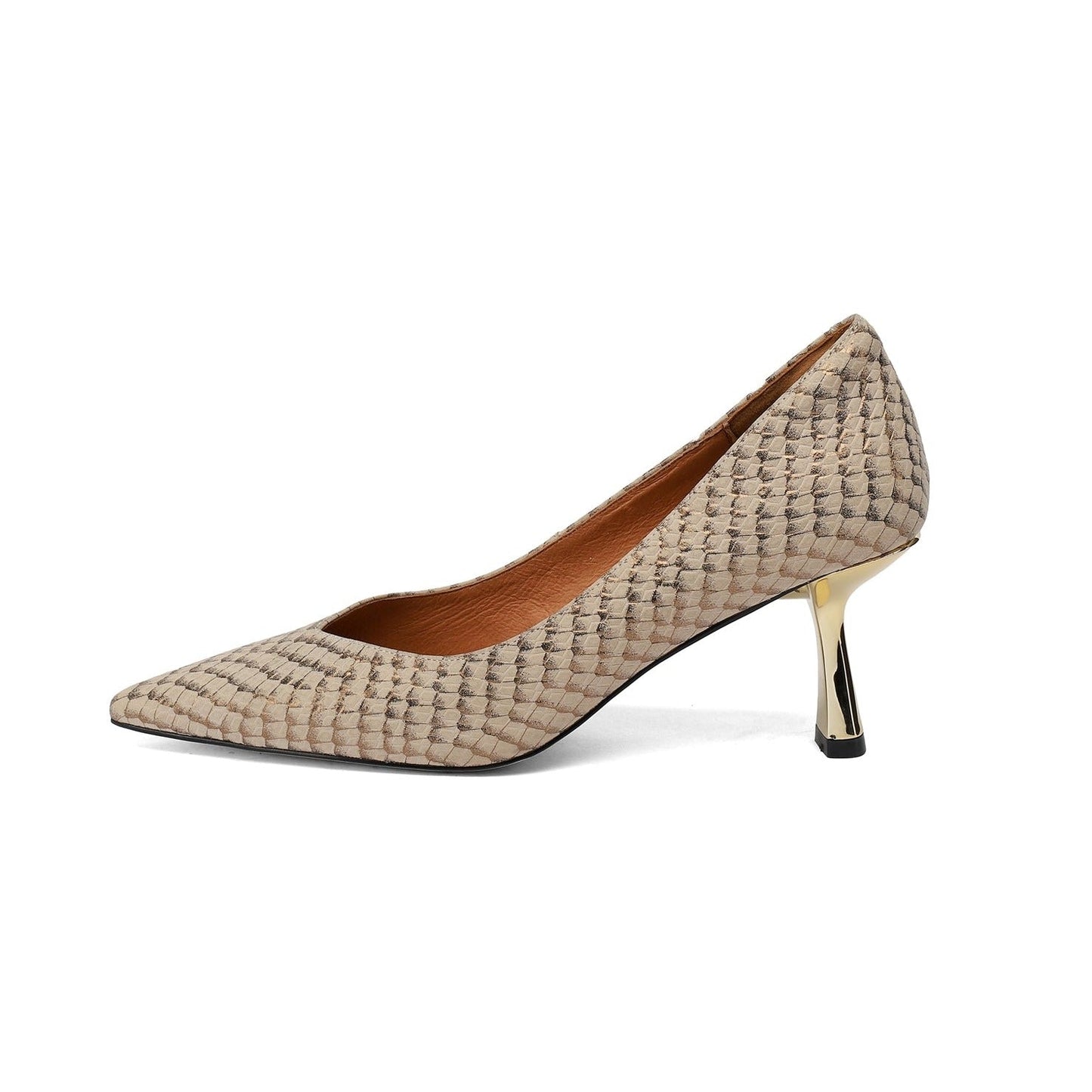 Nine Seven Women's Pointed Toe Genuine Leather Handmade Stiletto Heels Stylish Dress Pumps Shoes