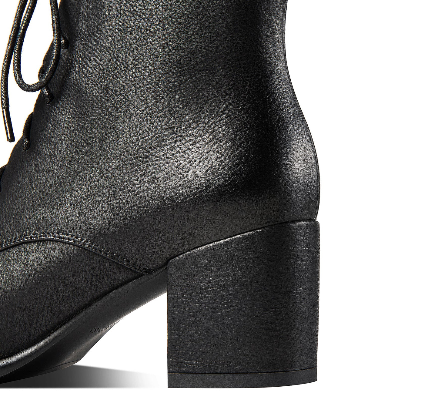 Nine Seven Women's Handmade Genuine Leather Selftie Side Zip Up Block Heel Round Toe Cool Ankle Boots