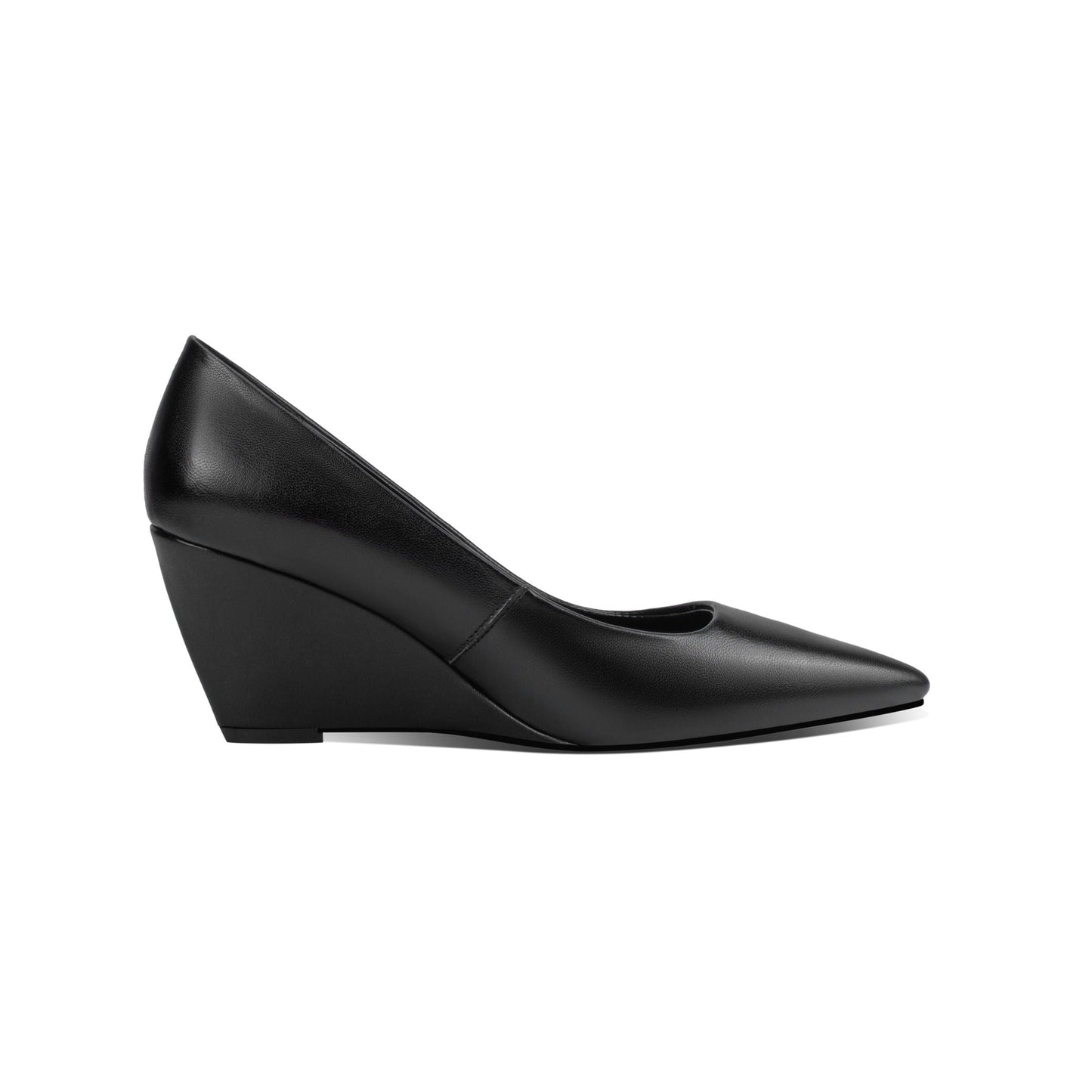 Nine Seven Genuine Leather Women's Handmade Pointed Toe Comfortable Wedge Heel Slip On Pump Shoes