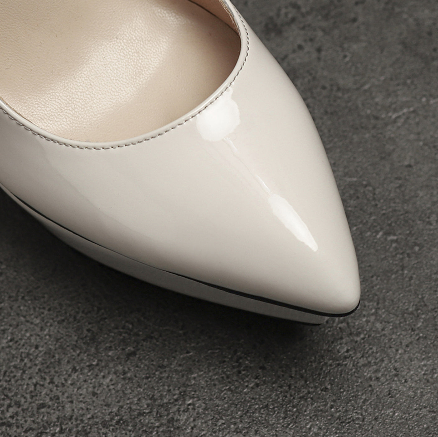 Nine Seven Women's Patent Leather Pointed Toe Handmade Platform Stiletto Heels Trendy Pumps Shoes with Buckle Belt