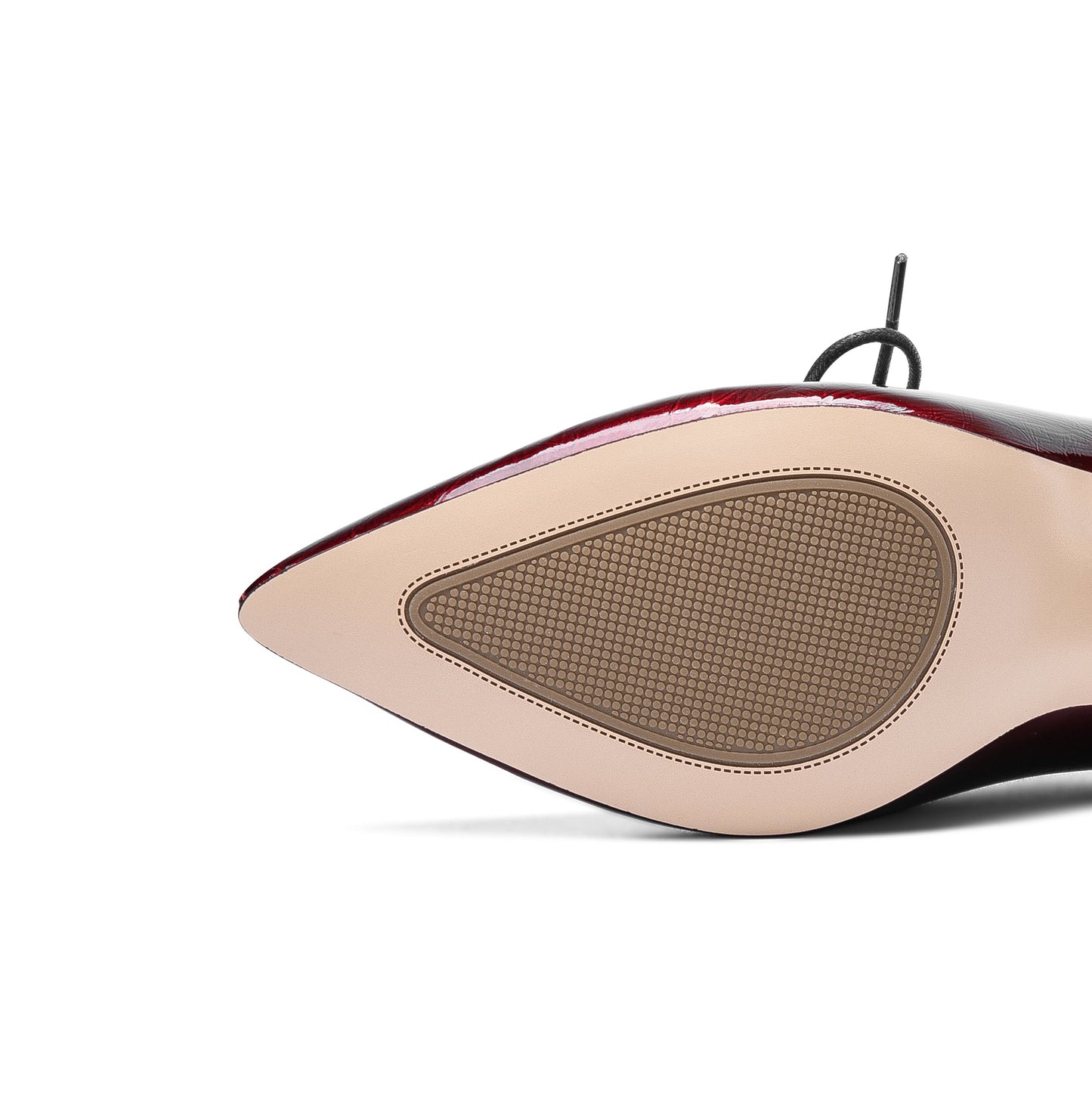 Nine Seven Women's Patent Leather Pointed Toe Handmade Selftie Mid Chunky Heel Casual Pumps Shoes